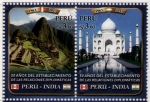 Stamps : America : Peru :  50 años Relaciones Diplomaticas con la India