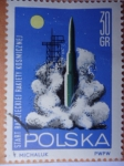 Sellos de Europa - Polonia -  Polska- Start Radzieckiej Rakiety Kosmicznej