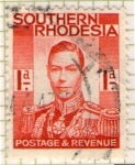 Stamps : Africa : Zimbabwe :  1 Rhodesia-Jorge VI