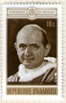 Stamps Rwanda -  7 Pablo VI