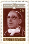 Stamps Rwanda -  9 Pío XII