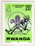 Stamps Rwanda -  20 Aniversario scout