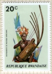 Stamps Rwanda -  29 Instrumentos musicales africanos