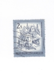 Stamps Austria -  Puente sobre rio. El Tirol