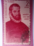 Stamps Spain -  Ed:1302- Forjadores de América- IV Cent. del Descubrimiento de la Florida- Pedro Menendez de Avilés