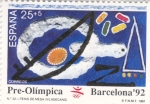 Stamps Spain -  PRE-OLÍMPICA BARCELONA-92  (2)