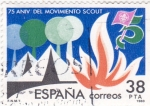 Stamps Spain -  75 ANIVERSARIO DEL MOVIMIENTO SCOUT  (2)