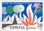 Sellos de Europa - Espa�a -  75 ANIVERSARIO DEL MOVIMIENTO SCOUT  (2)