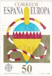 Stamps Spain -  CEPT- JUEGOS INFANTILES- TROMPO   (2)