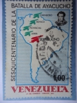 Stamps Venezuela -  Sesquicentenario de bla Batalla de Ayacucho.
