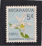 Stamps Nicaragua -  Flor/ Sobretasa Postal
