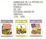 Stamps : America : Honduras :  Homenaje de La República de Honduras al Pueblo de Los Estados Unidos de América  