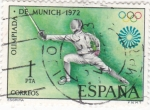 Stamps Spain -  OLIMPIADA DE MUNICH-1972  esgríma   (2)