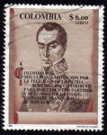 Stamps Colombia -  Simón Bolívar 