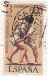 Stamps Spain -  JUEGOS OLÍMPICOS MONTREAL 1976 lucha canaria  (2)
