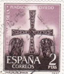 Stamps Spain -  XII CENTENARIO DE LA FUNDACIÓN DE OVIEDO-CRUZ DE LOS ANGELES   (2)