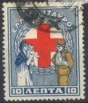 Stamps Greece -  GRECIA SCOTT_RA47 SOCORRO DE CRUZ ROJA A SOLDADO Y FAMILIA