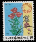 Stamps Greece -  RAMO DE FLORES Y CANGREJO