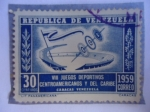 Stamps Venezuela -  VIII Juegos Deportivos Centroamericanos y del Caribe-Caracas Venazuela-1959
