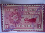 Sellos de America - Venezuela -  E.E.U.U. de Venezuela -Flota Mercante Grancolombiana-5 de Julio 1947