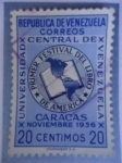 Sellos de America - Venezuela -  Universidad Central de Venazuela - Primer Festival del Libro de América Noviembre 1956