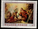 Stamps Hungary -  FRANCESCO FONTEBASSO- Adoración Pastores