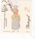 Stamps : Europe : Portugal :  Lavandera -Profesiones del siglo XIX  
