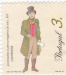 Stamps : Europe : Portugal :  Cambista -Profesiones del siglo XIX  