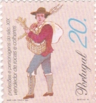 Stamps Portugal -  Vendedor ambulante -Profesiones del siglo  XIX  