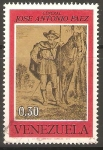 Stamps Venezuela -  GENERAL  JOSÈ  ANTONIO  PAEZ  JUNTO  A  SU  CABALLO