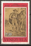 Stamps : America : Venezuela :  GENERAL  JOSÈ  ANTONIO  PAEZ  JUNTO  A  SU  CABALLO