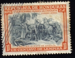 Stamps : America : Honduras :  Vicentenario Isabel La Católica 
