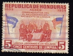 Sellos de America - Honduras -  Lincoln Liberando a Los Esclavos