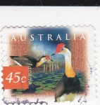Stamps Australia -  Jacana ave acuática  