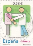 Sellos de Europa - Espa�a -  Valores Cívicos- Donación de organos   (3)