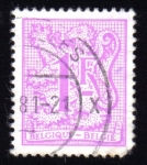 Stamps Belgium -  Número en León heráldico 