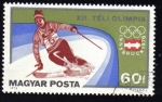 Stamps : Europe : Hungary :  XII. JUEGOS OLÍMPICOS DE INVIERNO