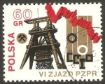 Stamps Poland -  1977 - VI Congreso  del Partido Obrero Unificado Polaco, metalurgia