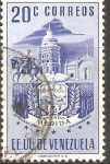 Stamps : America : Venezuela :  ESCUDO  DE  MÈRIDA  E  IGLESIA  Y  ESTATUA