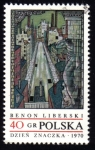 Stamps : Europe : Poland :  Vista e Lodz, por BENON LIBERSKI