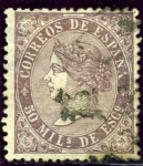 Stamps Spain -  Isabel II