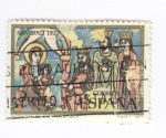 Stamps : Europe : Spain :  Navidad.Adoración de los Reyes.Jaca
