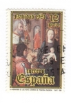 Stamps : Europe : Spain :  Navidad.Adoración de los Reyes.Cervera del Pisuerga