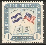 Stamps Honduras -  BANDERA  DE  HONDURAS  Y  LOS  ESTADOS  UNIDOS  DE  NORTE  AMÈRICA