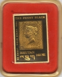 Stamps Spain -  penny blak