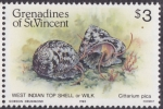 Stamps : America : Saint_Vincent_and_the_Grenadines :  Cittarium pica