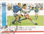 Stamps Cuba -  Copa Mundial de Futbol. Francia -98