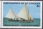 Stamps Saint Vincent and the Grenadines -  Barcos cerqueros de carreras