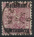 Stamps Germany -  WURTTEMBERG SCOTT_O161