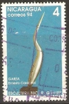 Stamps America - Nicaragua -  GARZA.   ESCULTURA   DE   ERNESTO   CARDENAL
